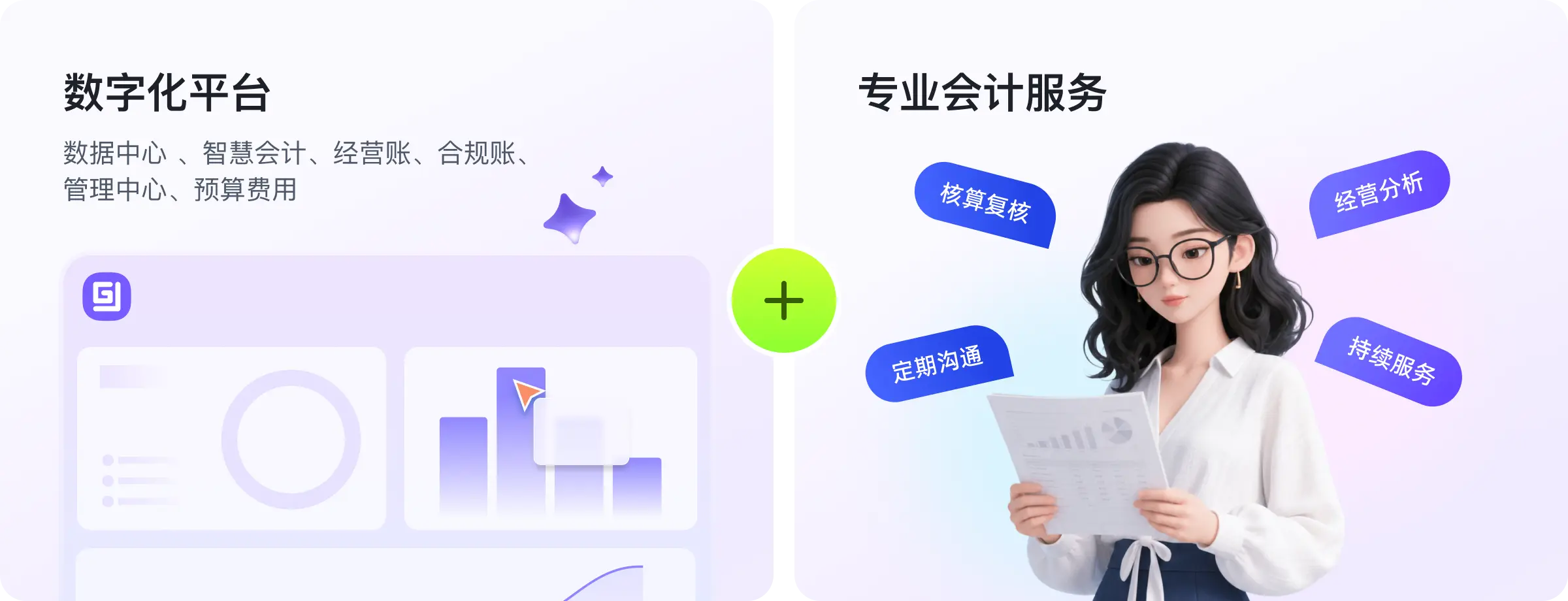 数字化平台与专业会计服务共同组成企业数智财务管家